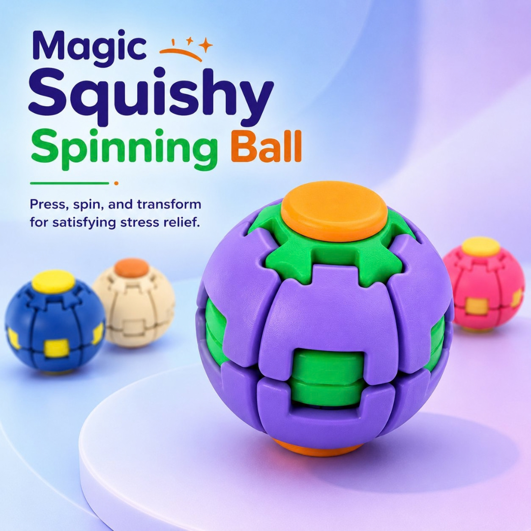 Colorful Press & Spin Fidget Ball Toy