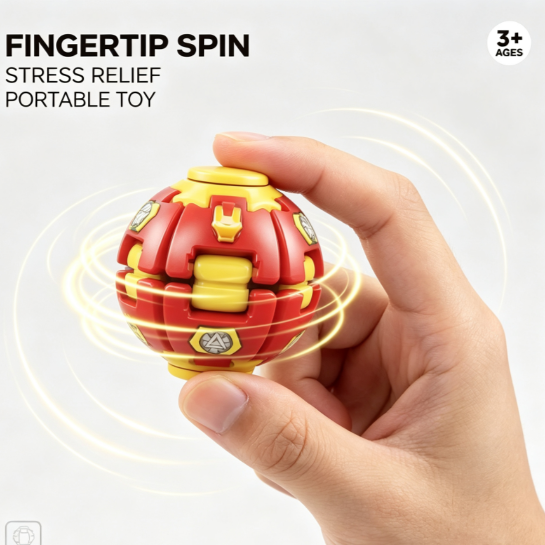 Colorful Press & Spin Fidget Ball Toy