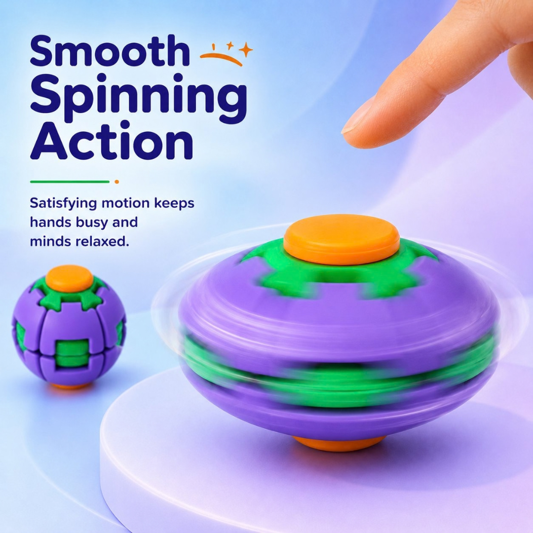 Colorful Press & Spin Fidget Ball Toy