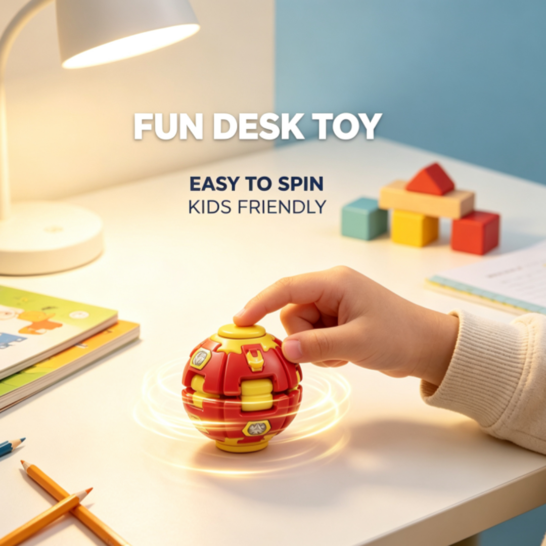 Colorful Press & Spin Fidget Ball Toy