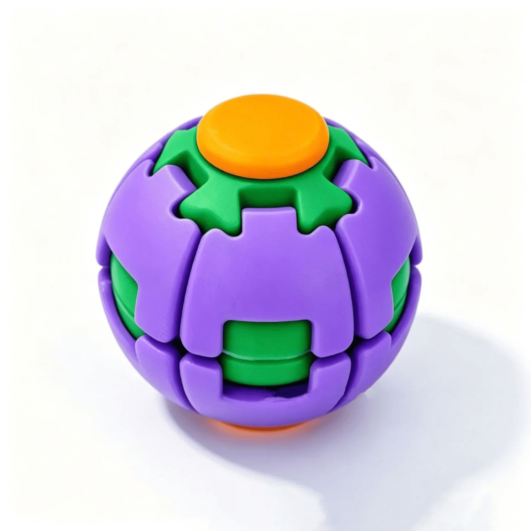 Colorful Press & Spin Fidget Ball Toy